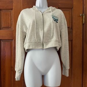 Crop zip hoodie